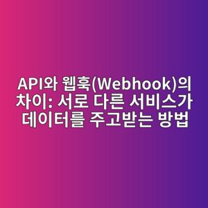 API와 웹훅(Webhook)의 차이: 서로 다른 서비스가 데이터를 주고받는 방법 4 apiec9980 ec9bb9ed9b85webhookec9d98 ecb0a8ec9db4 ec849ceba19c eb8ba4eba5b8 ec849cebb984ec8aa4eab080 eb8db0ec9db4ed84b0eba5bc eca3bceab3a0 1791094301