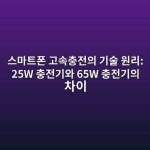 스마트폰 고속충전의 기술 원리: 25W 충전기와 65W 충전기의 차이 13 ec8aa4eba788ed8ab8ed8fb0 eab3a0ec868decb6a9eca084ec9d98 eab8b0ec88a0 ec9b90eba6ac 25w ecb6a9eca084eab8b0ec9980 65w ecb6a9eca084eab8b0 1791866029